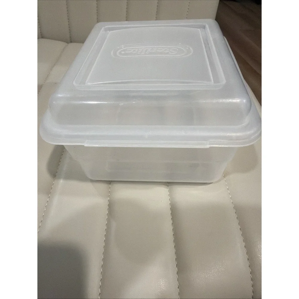 VTG Sterilite 1700 Flip Tops Clear Hinged Storage Box 7